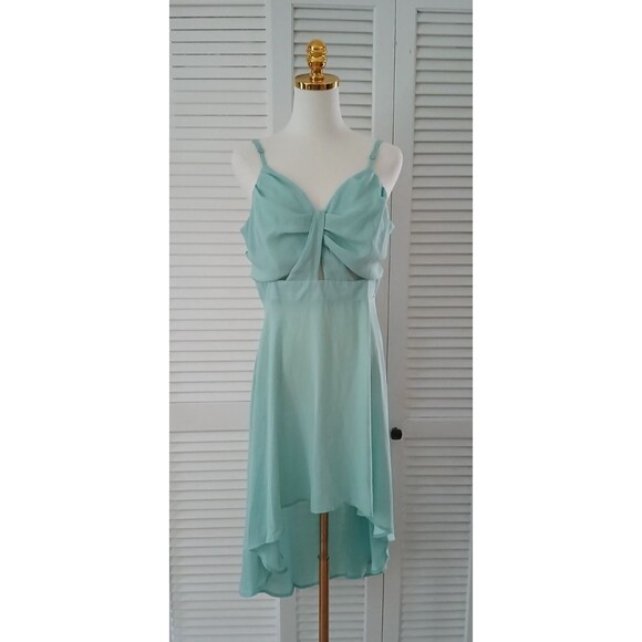 Dress Fo Women's Size XL High Low Light Green Dress Lightweight Dancing Clubbing - Picture 6 of 10